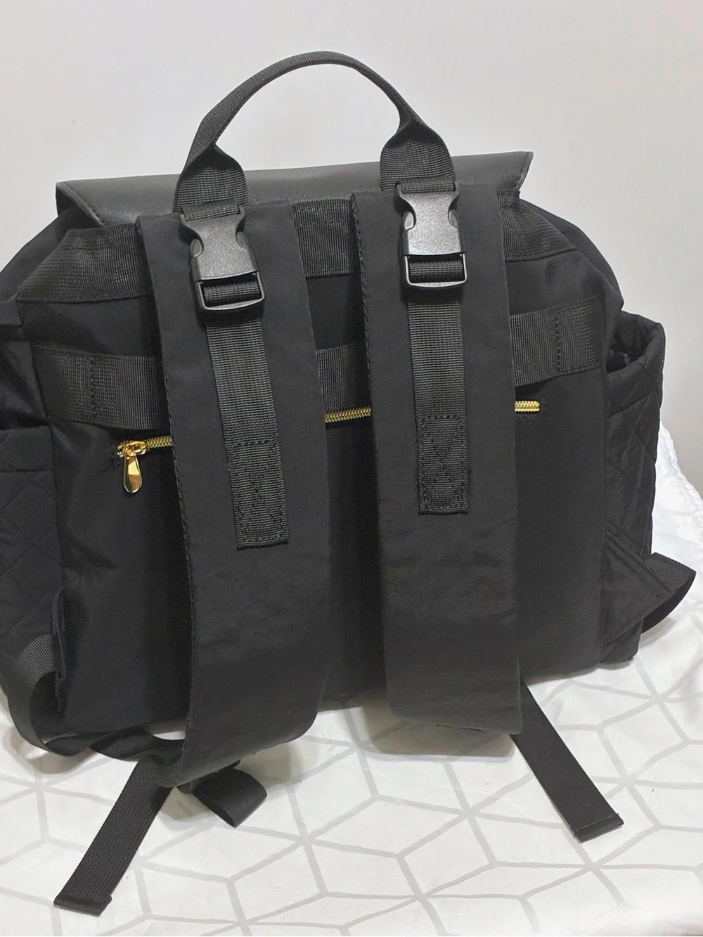 Casirena  cool quilted black diaper bag never been used NWOT
